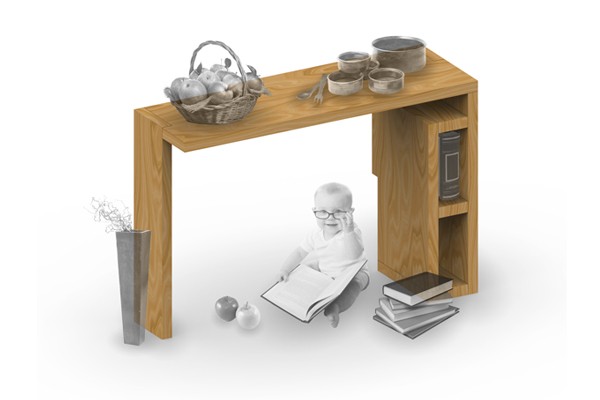 ONLY WOOD - "CONSOLLE" MULTIFUNZIONALE